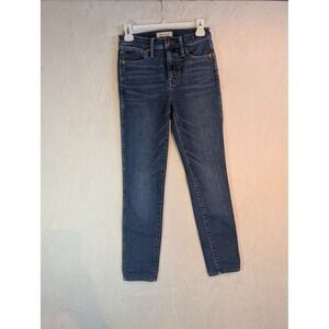 Madewell‎ 10" High-Rise Skinny Jeans Dark Wash Denim Womens Size 25